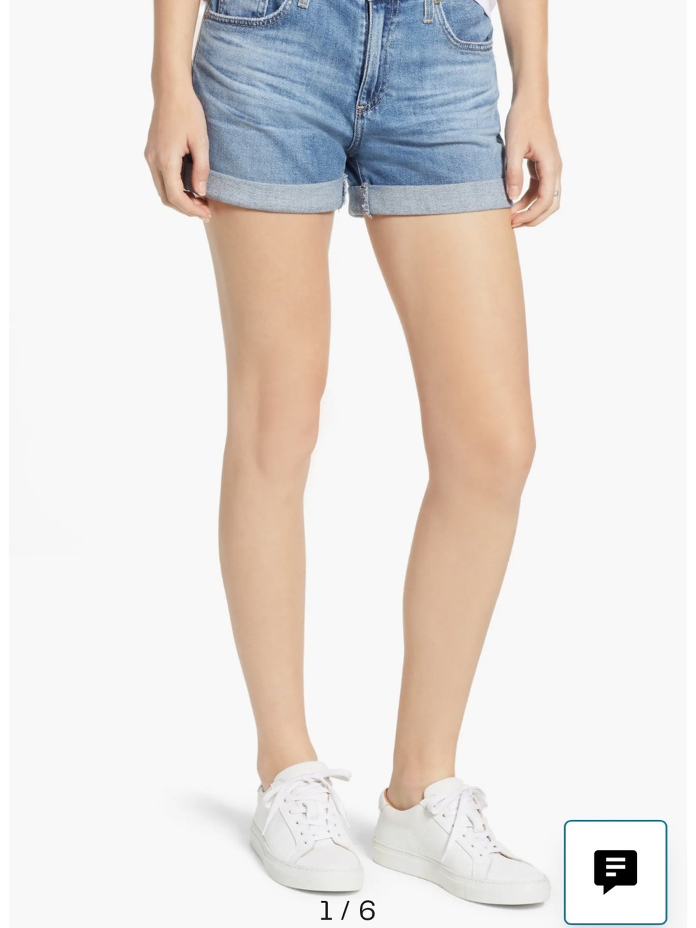 AG Adriano Goldschmied The Hailey Cuff Denim Shorts